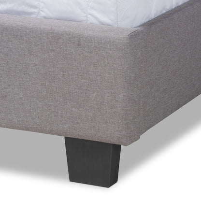 Baxton Studio - Ansa Queen Size Bed in Grey/Black - CF9084C-Grey-Queen view 5
