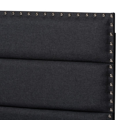 Baxton Studio - Ansa Twin Size Bed in Dark Grey/Black - CF9084C-Charcoal-Twin view 4