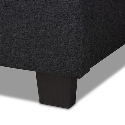 Baxton Studio - Ansa Twin Size Bed in Dark Grey/Black - CF9084C-Charcoal-Twin view 5