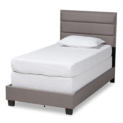 Baxton Studio - Ansa Twin Size Bed in Grey/Black - CF9084C-Grey-Twin view 1