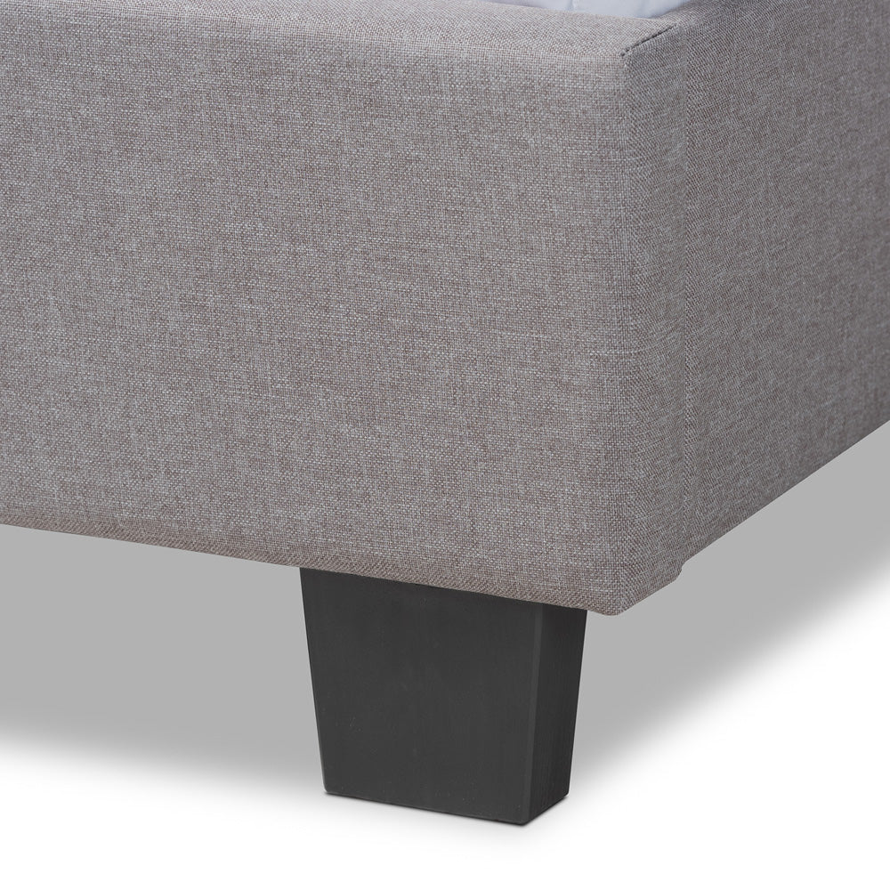 Baxton Studio - Ansa Twin Size Bed in Grey/Black - CF9084C-Grey-Twin view 5