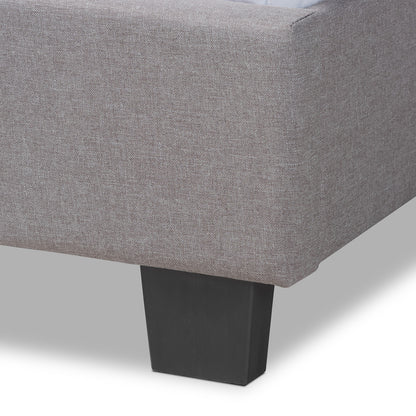 Baxton Studio - Ansa Twin Size Bed in Grey/Black - CF9084C-Grey-Twin view 5