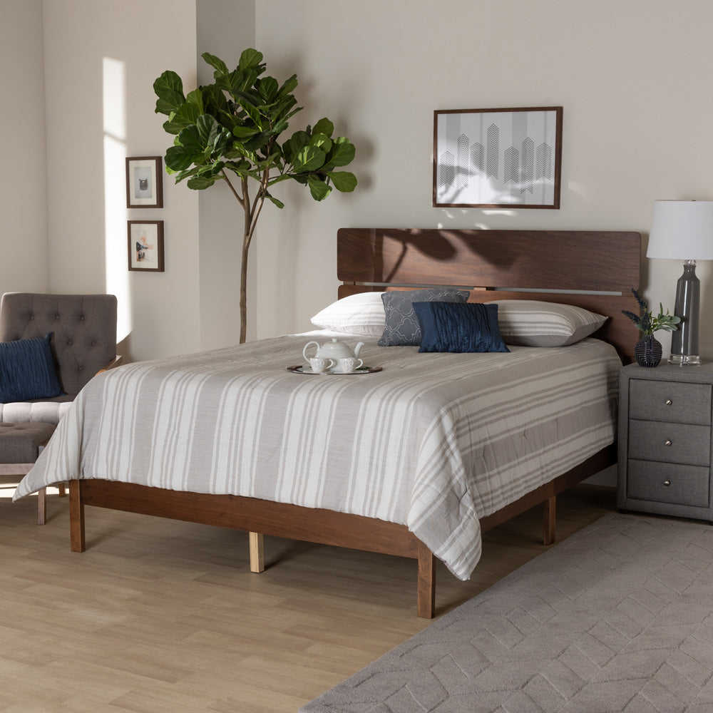 Baxton Studio - Anthony King Size Bed in Walnut - MG0024-Walnut-King view 6