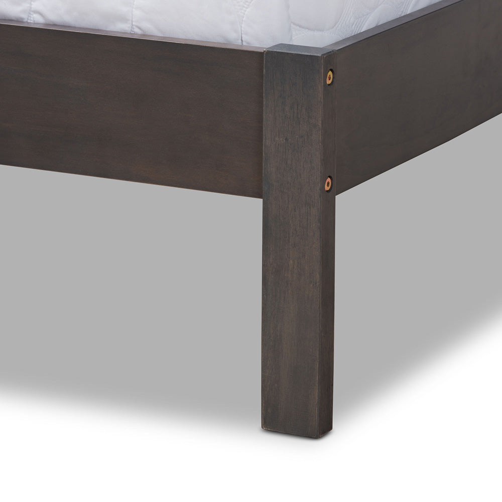 Baxton Studio - Anthony Queen Size Bed in Dark Greyish Oak - MG0024-Green Gray-Queen view 5