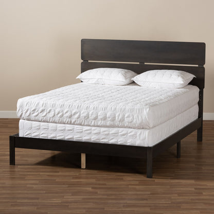 Baxton Studio - Anthony Queen Size Bed in Dark Greyish Oak - MG0024-Green Gray-Queen view 7