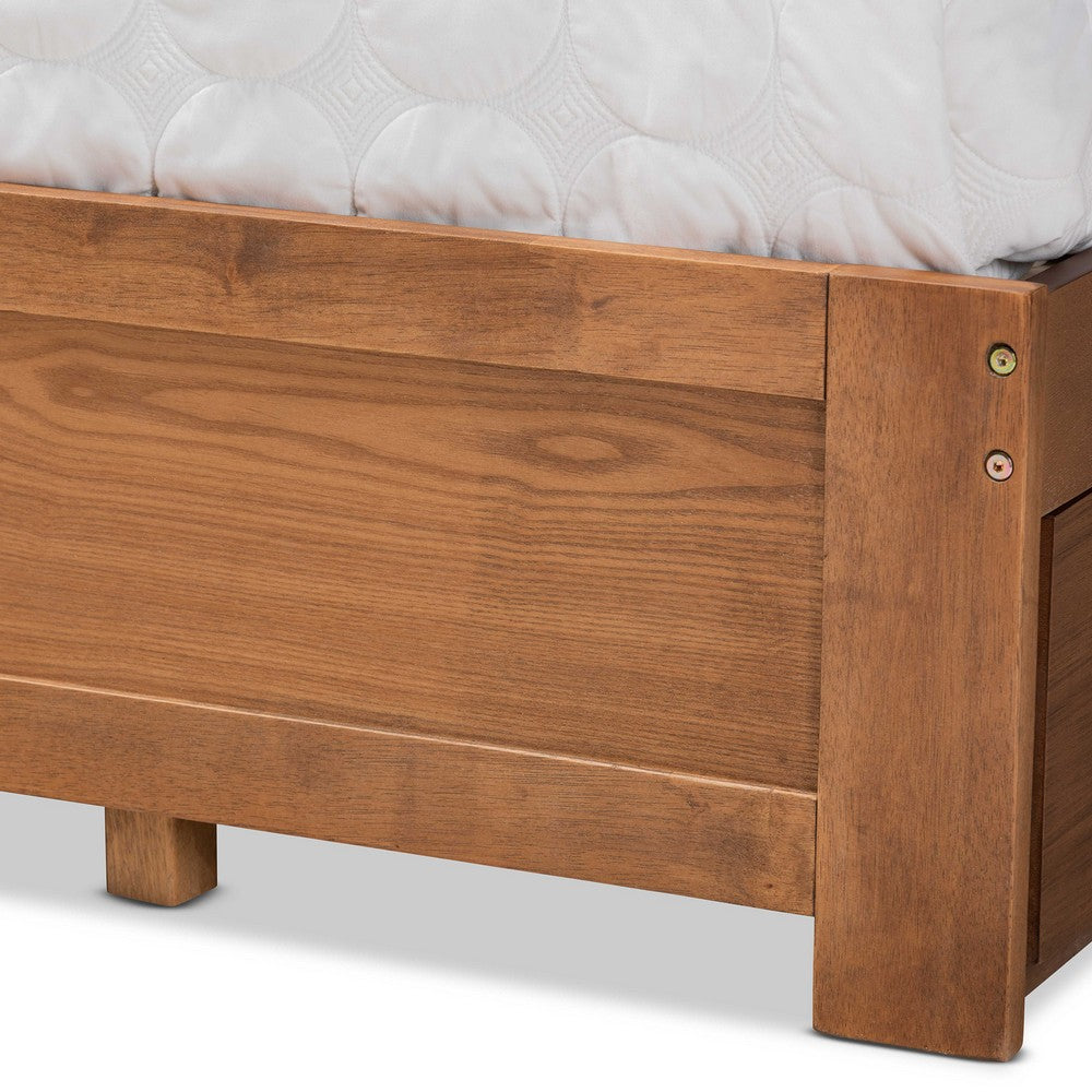 Baxton Studio - Aras King Size Bed in Ash Walnut - Aras-Ash Walnut-King view 7