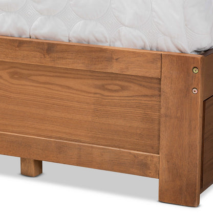 Baxton Studio - Aras King Size Bed in Ash Walnut - Aras-Ash Walnut-King view 7