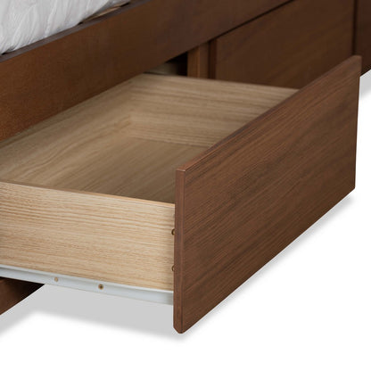 Baxton Studio - Aras King Size Bed in Ash Walnut - Aras-Ash Walnut-King view 8