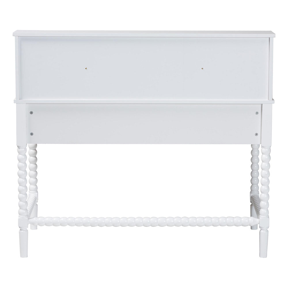 Baxton Studio - Archwood Desk in White - Spindle-White-Desk view 5