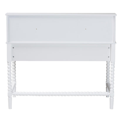 Baxton Studio - Archwood Desk in White - Spindle-White-Desk view 5