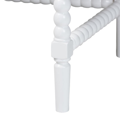 Baxton Studio - Archwood Desk in White - Spindle-White-Desk view 7