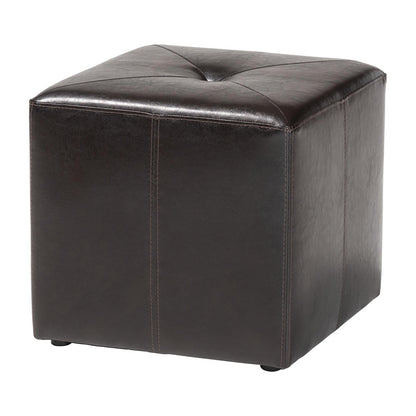 Baxton Studio - Aric Ottoman in Dark Brown - ST-20-brown-ottoman view 1