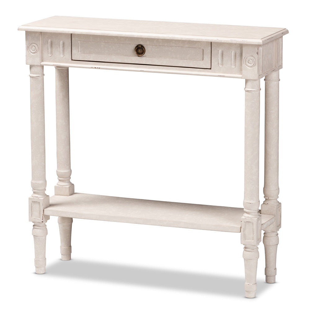 Baxton Studio - Ariella Console Table in Whitewashed - RAM19-Whitewashed-ST view 1