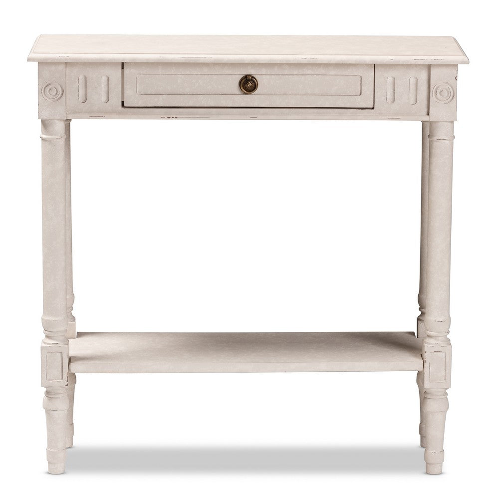 Baxton Studio - Ariella Console Table in Whitewashed - RAM19-Whitewashed-ST view 3