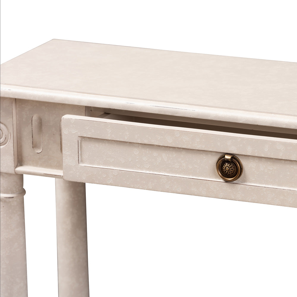Baxton Studio - Ariella Console Table in Whitewashed - RAM19-Whitewashed-ST view 6