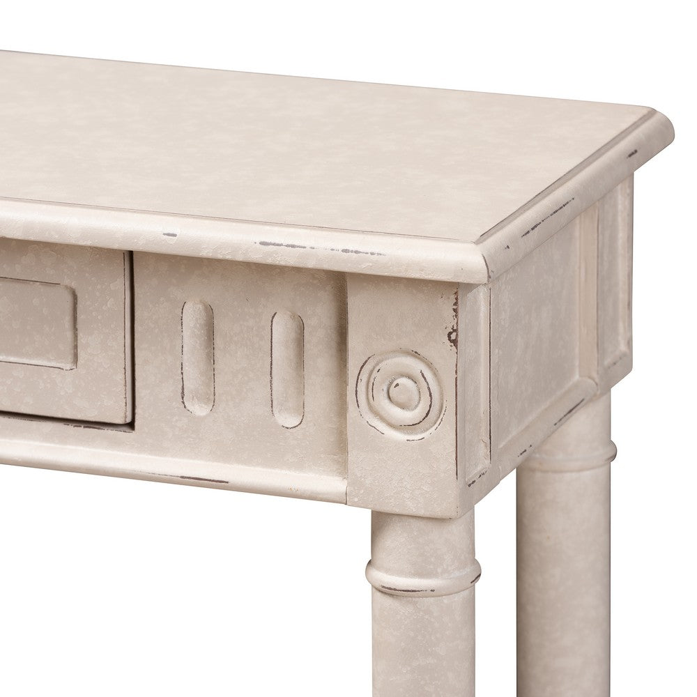 Baxton Studio - Ariella Console Table in Whitewashed - RAM19-Whitewashed-ST view 8
