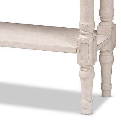 Baxton Studio - Ariella Console Table in Whitewashed - RAM19-Whitewashed-ST view 9