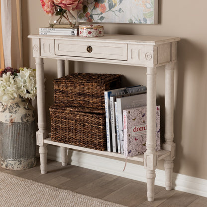 Baxton Studio - Ariella Console Table in Whitewashed - RAM19-Whitewashed-ST view 10
