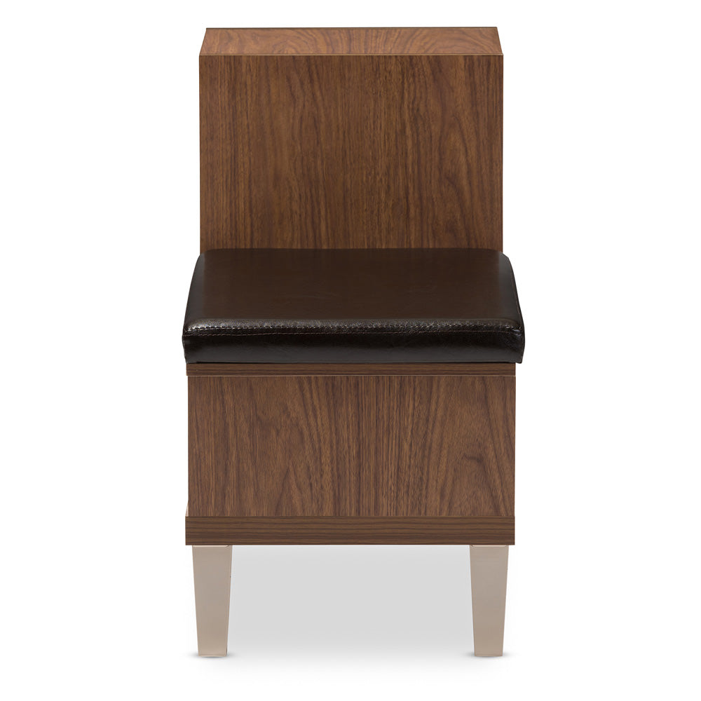 Baxton Studio - Arielle Bench in Walnut Brown - B-001-Walnut view 2