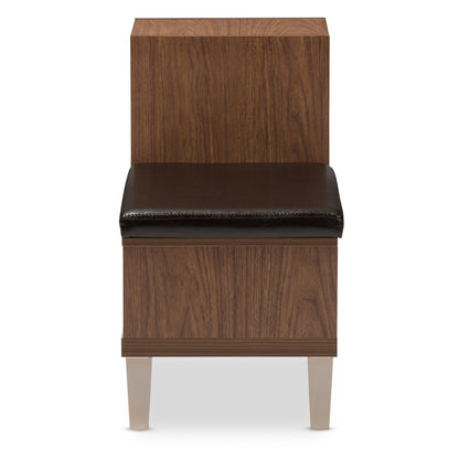 Baxton Studio - Arielle Bench in Walnut Brown - B-001-Walnut view 2