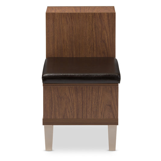 Baxton Studio - Arielle Bench in Walnut Brown - B-001-Walnut view 2