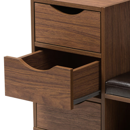 Baxton Studio - Arielle Bench in Walnut Brown - B-001-Walnut view 3