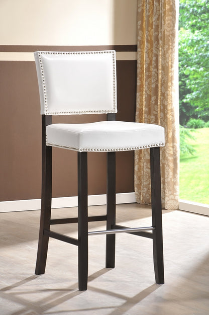 Baxton Studio - Aries Set of 2 Bar Stools in White - BBT5112 Bar Stool-White view 4