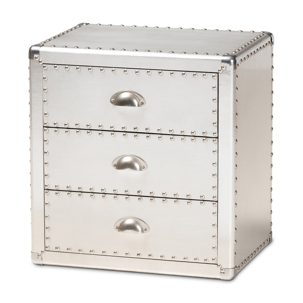 Baxton Studio - Armel End Table in Silver - JY17B163-Silver-ET view 1