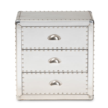 Baxton Studio - Armel End Table in Silver - JY17B163-Silver-ET view 3