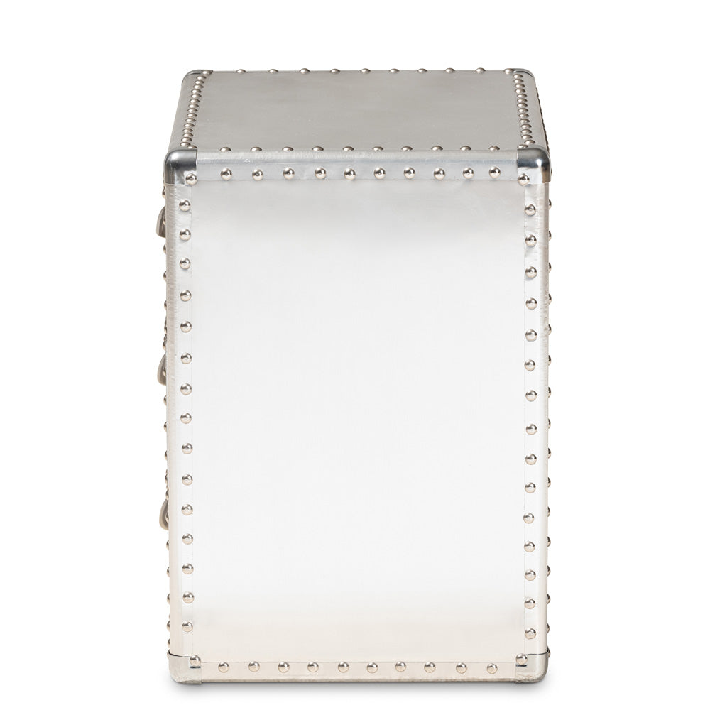 Baxton Studio - Armel End Table in Silver - JY17B163-Silver-ET view 4