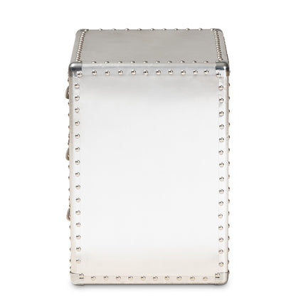 Baxton Studio - Armel End Table in Silver - JY17B163-Silver-ET view 4