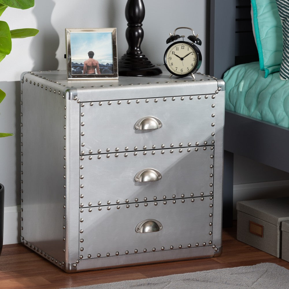 Baxton Studio - Armel End Table in Silver - JY17B163-Silver-ET view 7