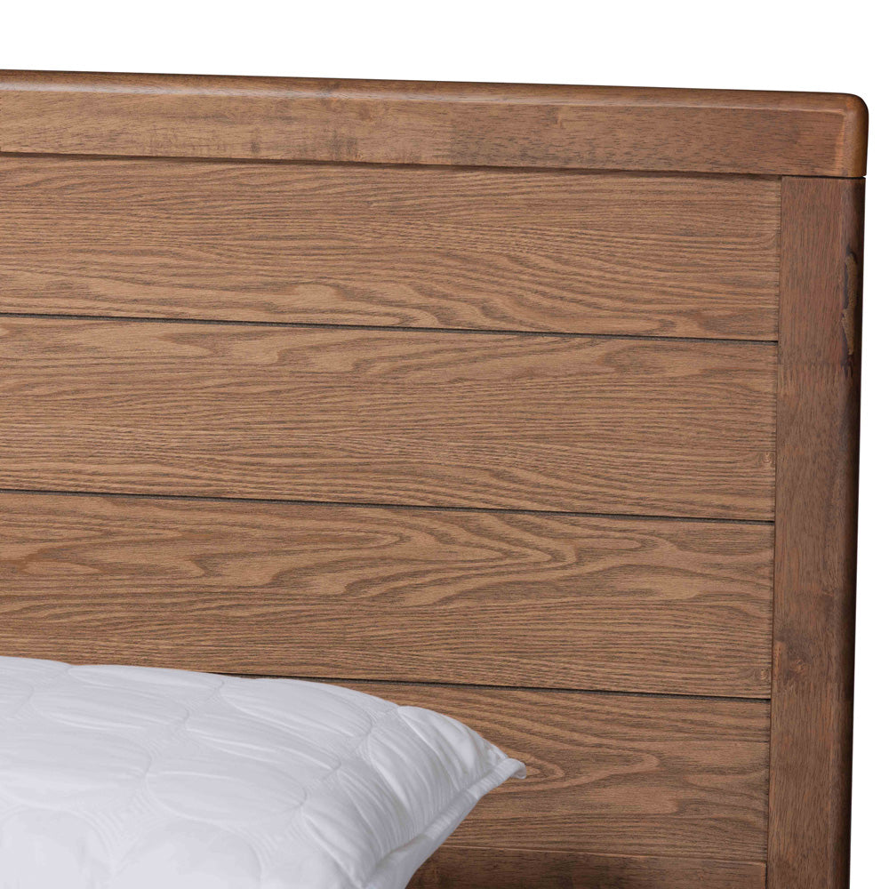 Baxton Studio - Artemis King Size Bed in Ash Walnut - Artemis-Ash Walnut-King view 4