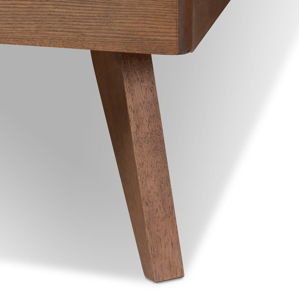 Baxton Studio - Artemis King Size Bed in Ash Walnut - Artemis-Ash Walnut-King view 5