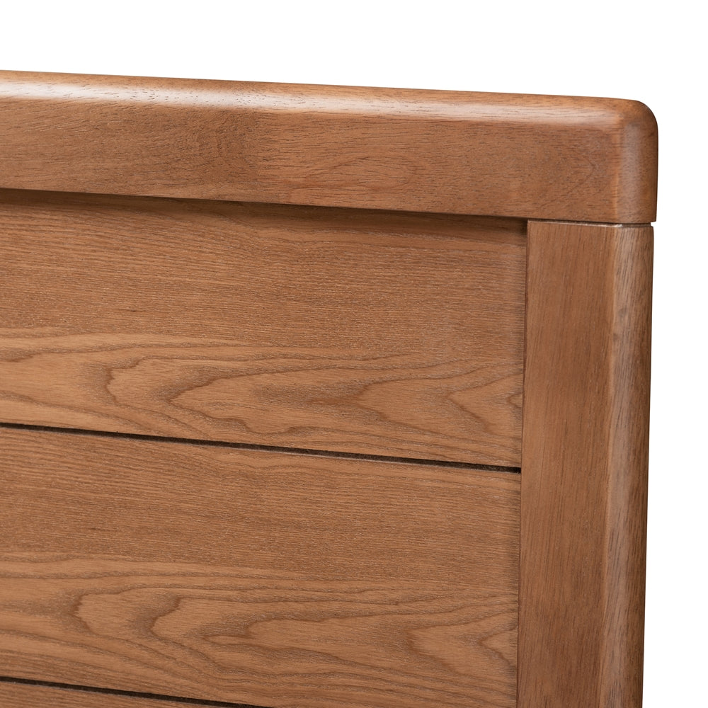 Baxton Studio - Artemis Queen Size Bed in Ash Walnut - Artemis-Ash Walnut-Queen view 5