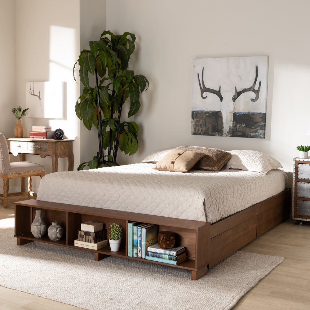 Baxton Studio - Arthur Full Size Bed in Ash walnut - MG6001-1S-Ash Walnut-4DW-Full view 9