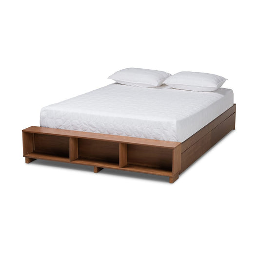 Baxton Studio - Arthur King Size Bed in Ash walnut - MG6001-1S-Ash Walnut-4DW-King view 1