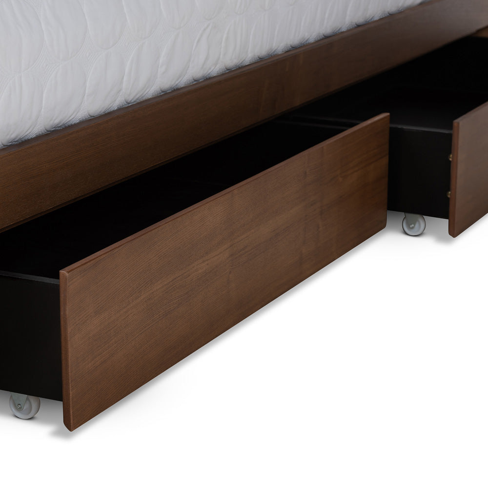 Baxton Studio - Arthur King Size Bed in Ash walnut - MG6001-1S-Ash Walnut-4DW-King view 6