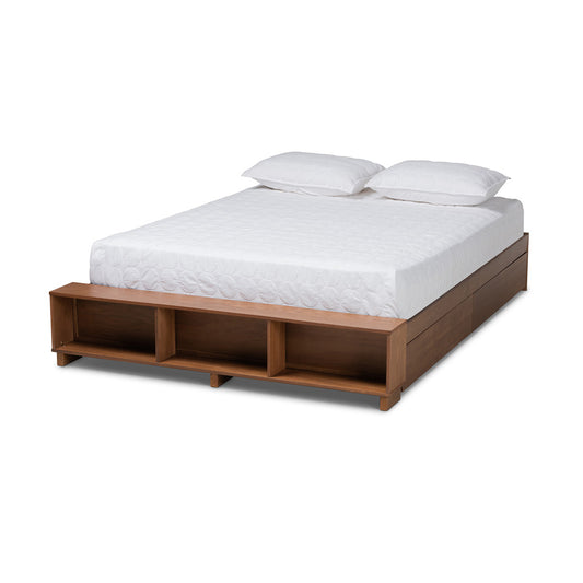Baxton Studio - Arthur Queen Size Bed in Ash walnut - MG6001-1S-Ash Walnut-4DW-Queen view 1
