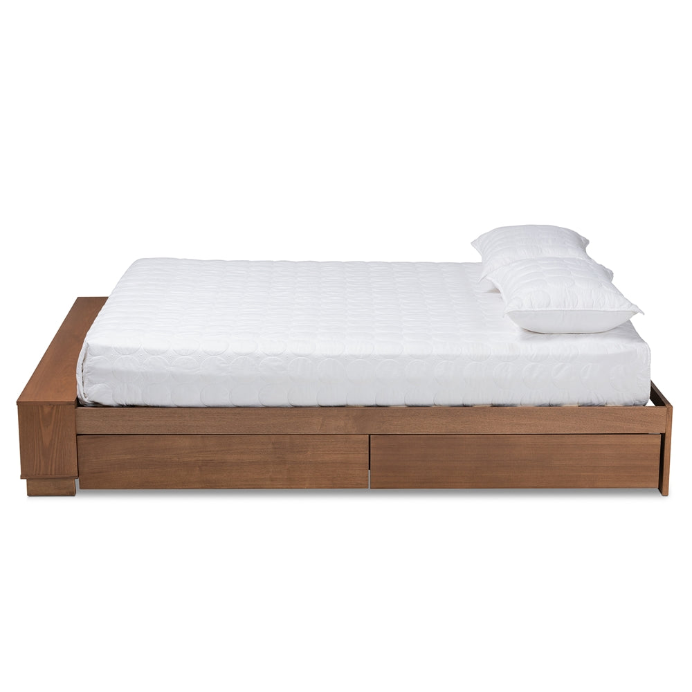 Baxton Studio - Arthur Queen Size Bed in Ash walnut - MG6001-1S-Ash Walnut-4DW-Queen view 3