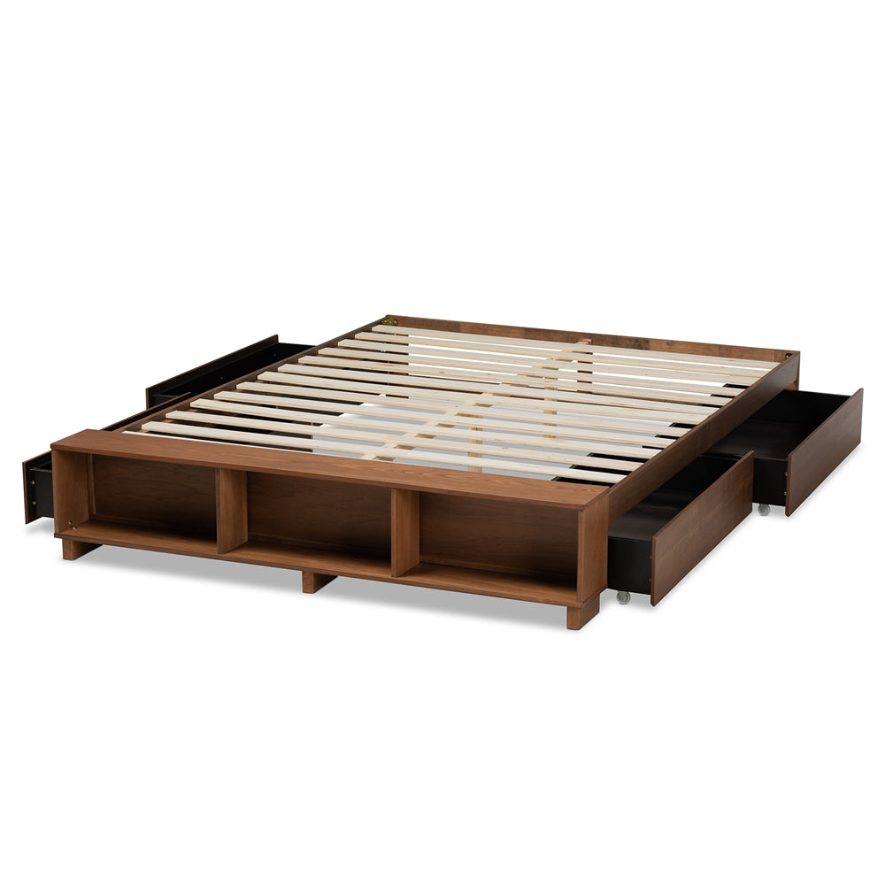 Baxton Studio - Arthur Queen Size Bed in Ash walnut - MG6001-1S-Ash Walnut-4DW-Queen view 5