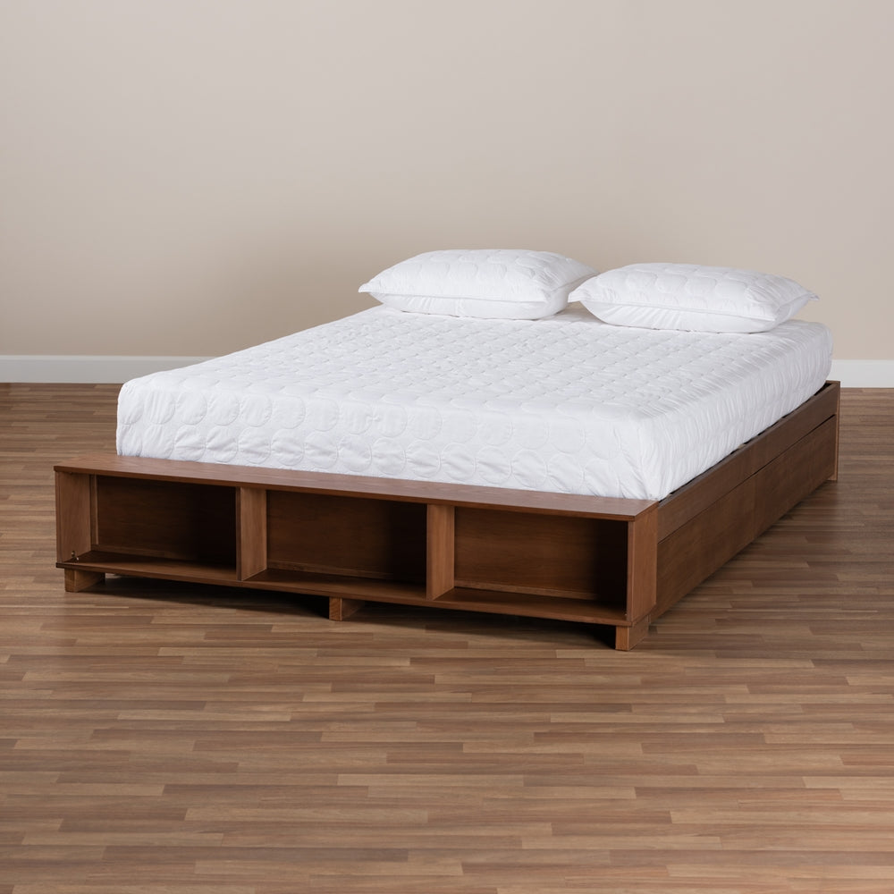 Baxton Studio - Arthur Queen Size Bed in Ash walnut - MG6001-1S-Ash Walnut-4DW-Queen view 8