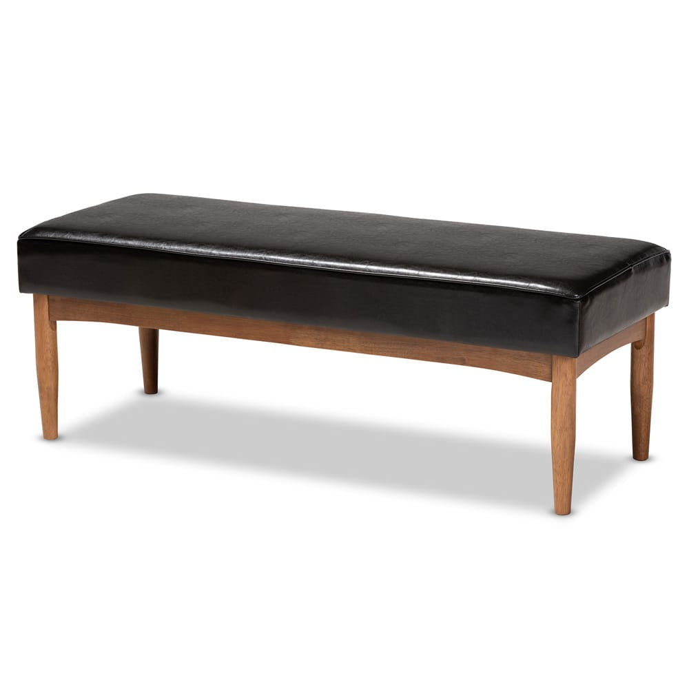 Baxton Studio - Arvid Dining Bench in Dark Brown/Walnut Brown - BBT8051-Dark Brown/Walnut-Bench view 1