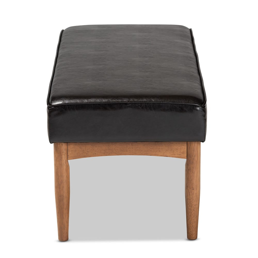 Baxton Studio - Arvid Dining Bench in Dark Brown/Walnut Brown - BBT8051-Dark Brown/Walnut-Bench view 3