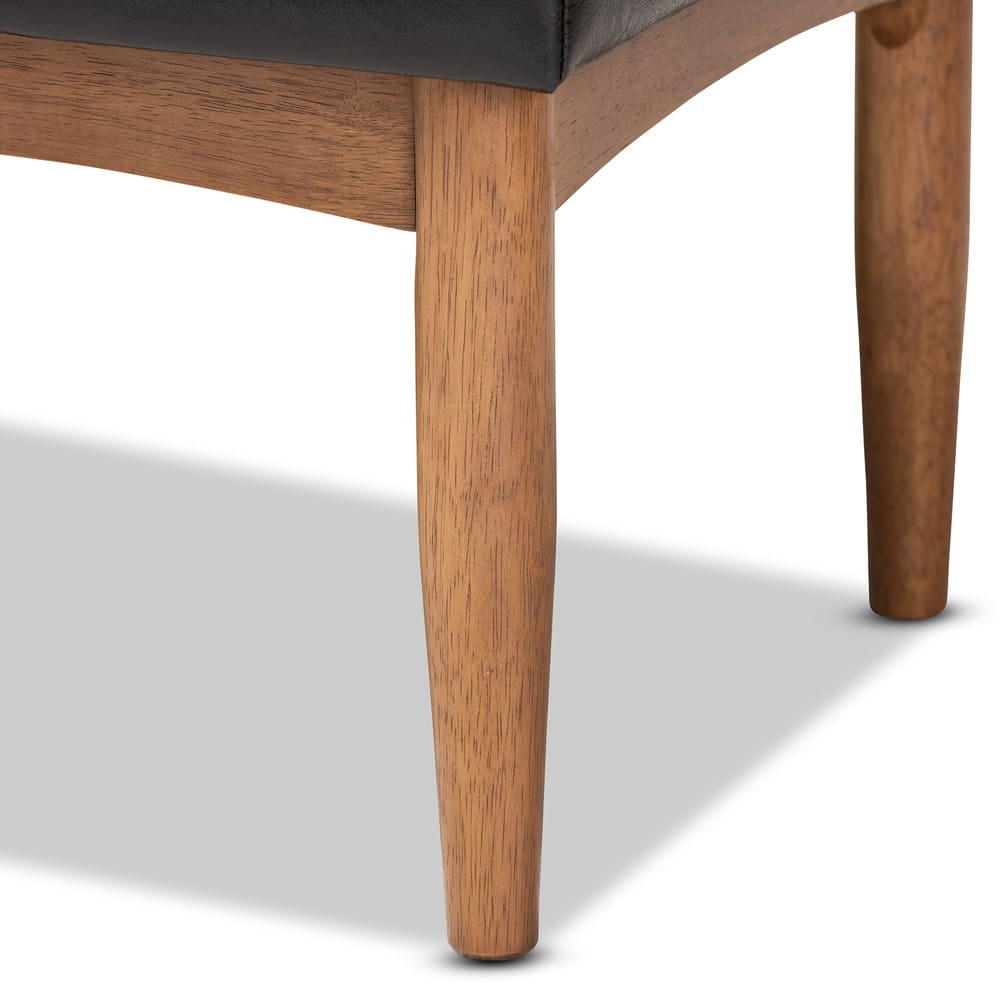 Baxton Studio - Arvid Dining Bench in Dark Brown/Walnut Brown - BBT8051-Dark Brown/Walnut-Bench view 5