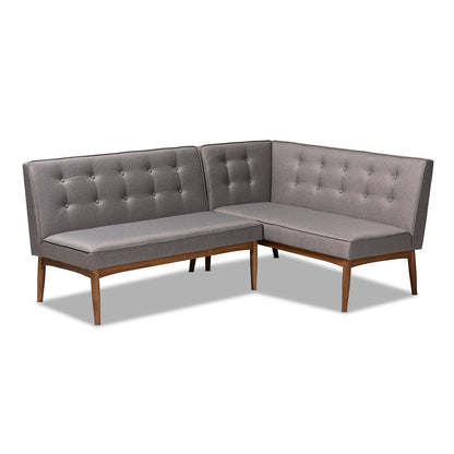 Baxton Studio - Arvid Dining Bench in Gray - BBT8051-Grey-2PC SF Bench view 1
