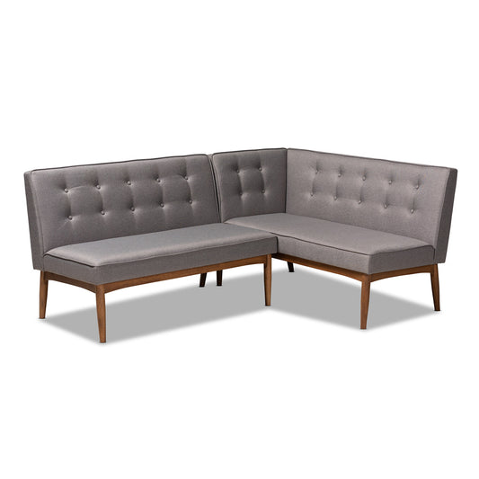 Baxton Studio - Arvid Dining Bench in Gray - BBT8051-Grey-2PC SF Bench view 1