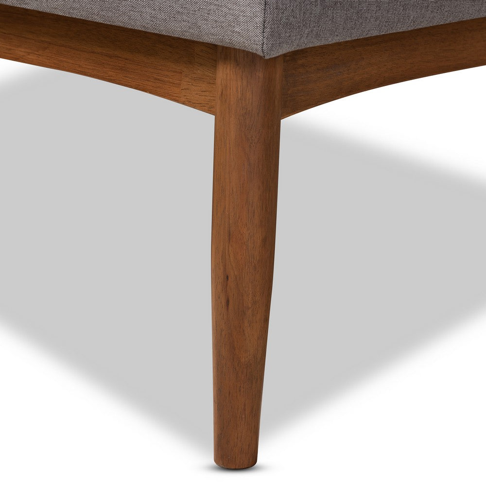 Baxton Studio - Arvid Dining Bench in Gray - BBT8051-Grey-2PC SF Bench view 3