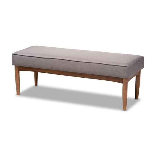 Baxton Studio - Arvid Dining Bench in Gray - BBT8051-Grey-Bench view 1