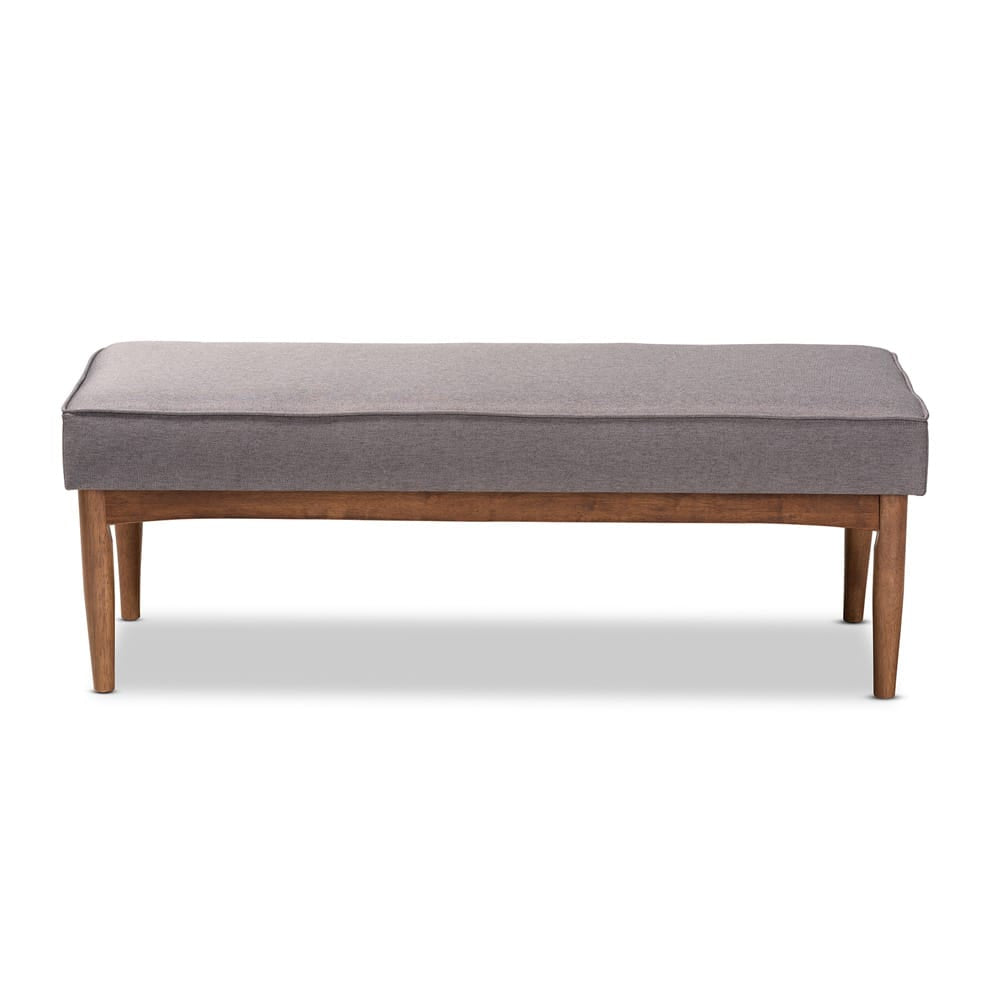 Baxton Studio - Arvid Dining Bench in Gray - BBT8051-Grey-Bench view 2